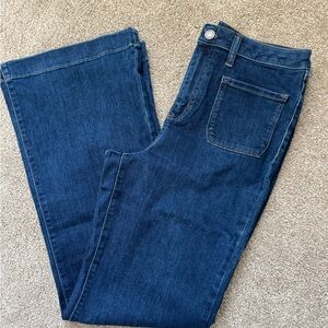 LC Lauren Conrad Flare Front Pocket Blue Denim Jeans - Like New - Size 12
